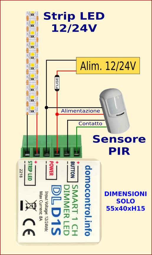 DLD1S - Accensioni e spegnimenti soft con sensore di presenza DLD1S - Accensioni e spegnimenti soft con sensore di presenza