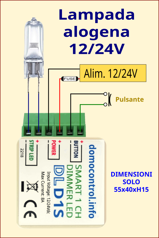 DLD1S - Schema accensione lampada alogena DLD1S - Schema accensione lampada alogena