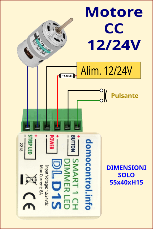 DLD1S - Schema comando motore in continua DLD1S - Schema comando motore in continua