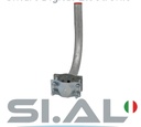 Staffa Supporto antenne WI-FI curva 90° gradi cm 20 con piastra collare