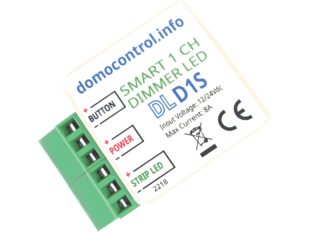 DLD1S - Dimmer LED a 1 canale con funzionalità avanzate - Timer - Rampe soft - Luci scale