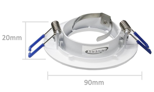 Foto Porta lampadina GU10 ad incasso colore bianco. Lampadina orientabile.