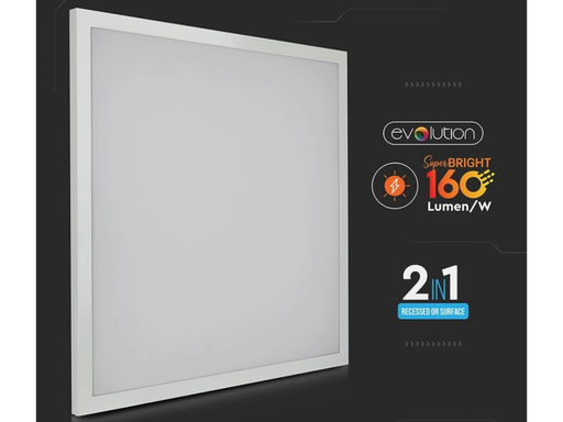 Pannello LED 600*600mm 25W Montaggio a Plafone/Incasso 160LM/W 6400K Incl. Driver - 4000 LUMEN