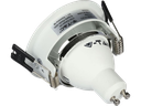 Portafaretto LED da Incasso GU10 Rotondo Colore Bianco con Supporto Orientabile Cromato