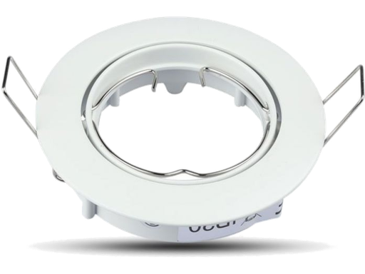 Portafaretto LED da Incasso Rotondo GU10 e GU5.3 (MR16) Colore Bianco Orientabile