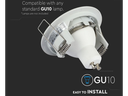 Portafaretto LED da Incasso Rotondo GU10 e GU5.3 (MR16) Colore Bianco