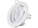 Portafaretto LED da Incasso Rotondo GU10 e GU5.3 (MR16) Colore Bianco Orientabile - Foro 74mm