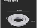 Portafaretto LED da Incasso Rotondo GU10 e GU5.3 (MR16) Colore Bianco Orientabile - Foro 74mm