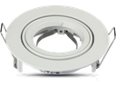 Portafaretto LED da Incasso Rotondo GU10 e GU5.3 (MR16) Colore Bianco Orientabile - Foro 85mm