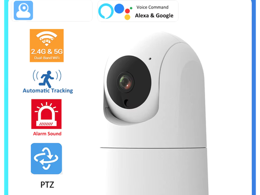 Telecamera WiFi motorizzata per interno TUYA 4MPX lente 3.6mm con slot memoria SD + Audio bidirezionale - APP TUYA