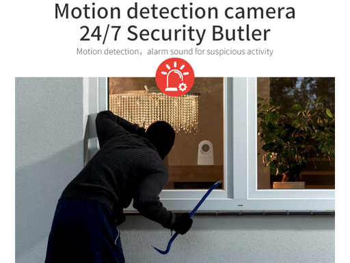 Telecamera WiFi motorizzata per interno TUYA 4MPX lente 3.6mm con slot memoria SD + Audio bidirezionale - APP TUYA