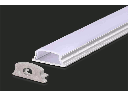 Profilo in Alluminio Flessibile Colore Bianco per Strip LED Copertura Satinata 2000 x 18 x 6mm