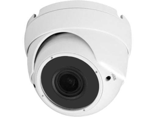 Telecamera Dome IP 5MP FULL COLOR Varifocal 2.8-12mm POE HTML5 + Audio - In metallo