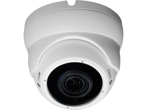 Telecamera Dome IP 5MP FULL COLOR Varifocal 2.8-12mm POE HTML5 + Audio - In metallo