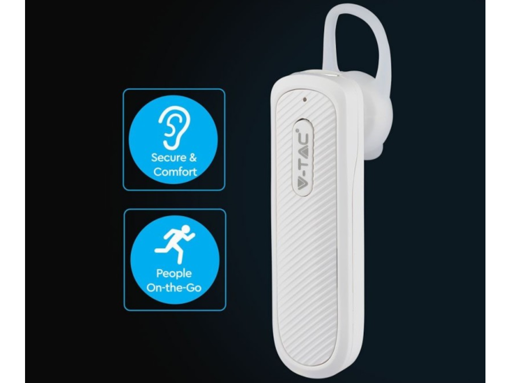 Auricolare Bluetooth 70mAh Colore Bianco