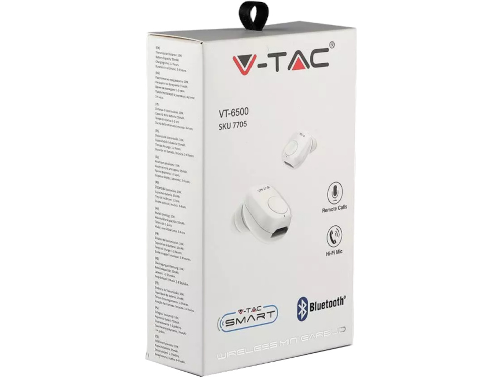 Auricolare Bluetooth 55mAh Colore Bianco - Batteria ricaricabile da 55mA