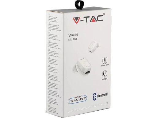 Auricolare Bluetooth 55mAh Colore Bianco - Batteria ricaricabile da 55mA