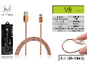 Cavo per Smartphone Android USB - MICRO USB colore ORO in metallo che non si attorcilia - Lunghezza 1 metro - Alta corrente e ricarica rapida