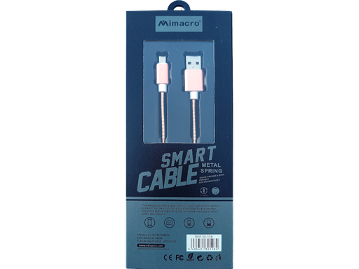 Cavo per Smartphone Android USB - MICRO USB colore ORO in metallo che non si attorcilia - Lunghezza 1 metro - Alta corrente e ricarica rapida