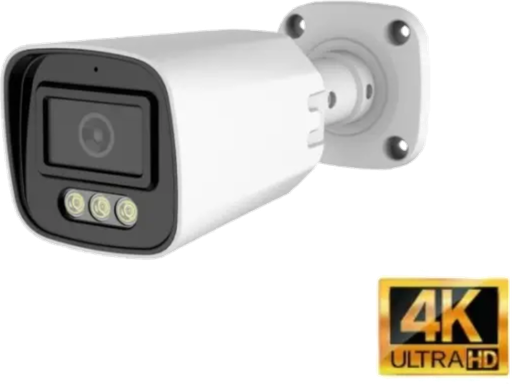 Telecamera Bullet IP 4MP FULL COLOR 2.8 POE HTML5 + Audio a 2 vie - In metallo