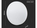 Plafoniera LED Chip Samsung Rotonda 15W 120LM/W Colore Bianco 3000K IP44