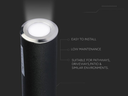 Faretto LED Segnapasso a Cilindro da Interramento 0,5W Colore Argento 12V 3000K IP67 Driver non Incluso - 5 LUMEN