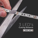 Taglio Strip LED 12V 3000K IP20 10mm 60 led/m. Rolla da 5 metri 11W/m. 1100 lumen/metro