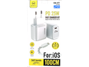 Alimentatore Flash Charger KIT 25W TYPE-C + Cavetto per IOS confezione
