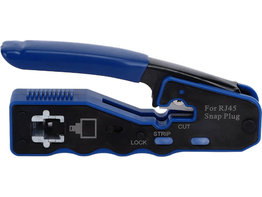 Pinza Crimpatrice in acciao per connettori RJ45 / RJ12 / RJ11 compatta  - Vista frontale