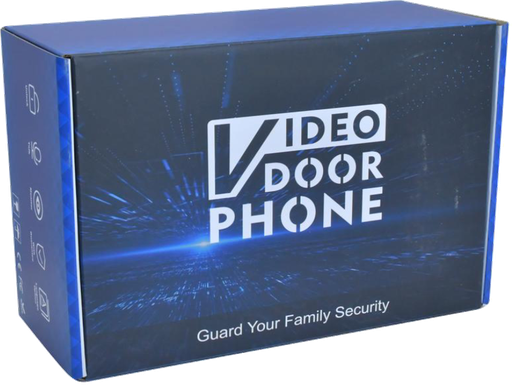 Confezione Kit Videocitofono TCP/IP completo di Monitor 7" IPS Touch Bianco + Unità esterna con 1 tasto con lettore RFID compatibile TUYA