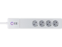 Vista Ciabatta Intelligente TUYA: 4 SHUKO + USB + Type-C (65W) WiFi