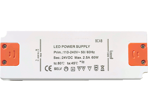 Vista Alimentatore LED 12V 60W IP20 - Protetto dalla polvere
