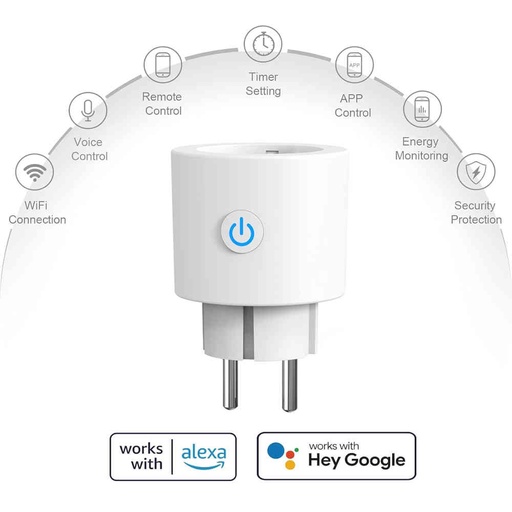 Presa Smart Socket WiFi con Monitoraggio della potenza consumata - Max 16A