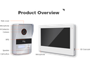 Caratteristiche Kit Videocitofono 2 FILI completo di Monitor 7" IPS Touch bianco + Unità esterna con 1 tasto compatibile TUYA
