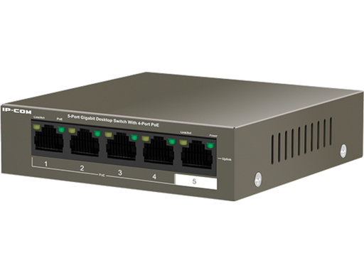 Switch Gigabit 5 Porte 4 PoE+ (63W) | IP-COM G1105P-4-63W