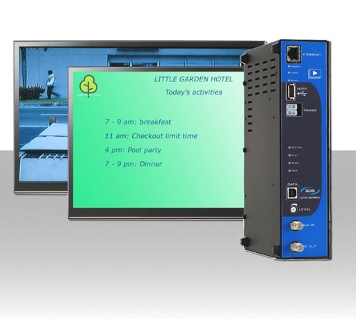 Modulo Slideshow GDS Infotainment per Hotel  con proposte pdf file  video e  canale di videosorveglianza