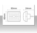 Lampada LED luce notturna e Torcia estraibile ricaricabile