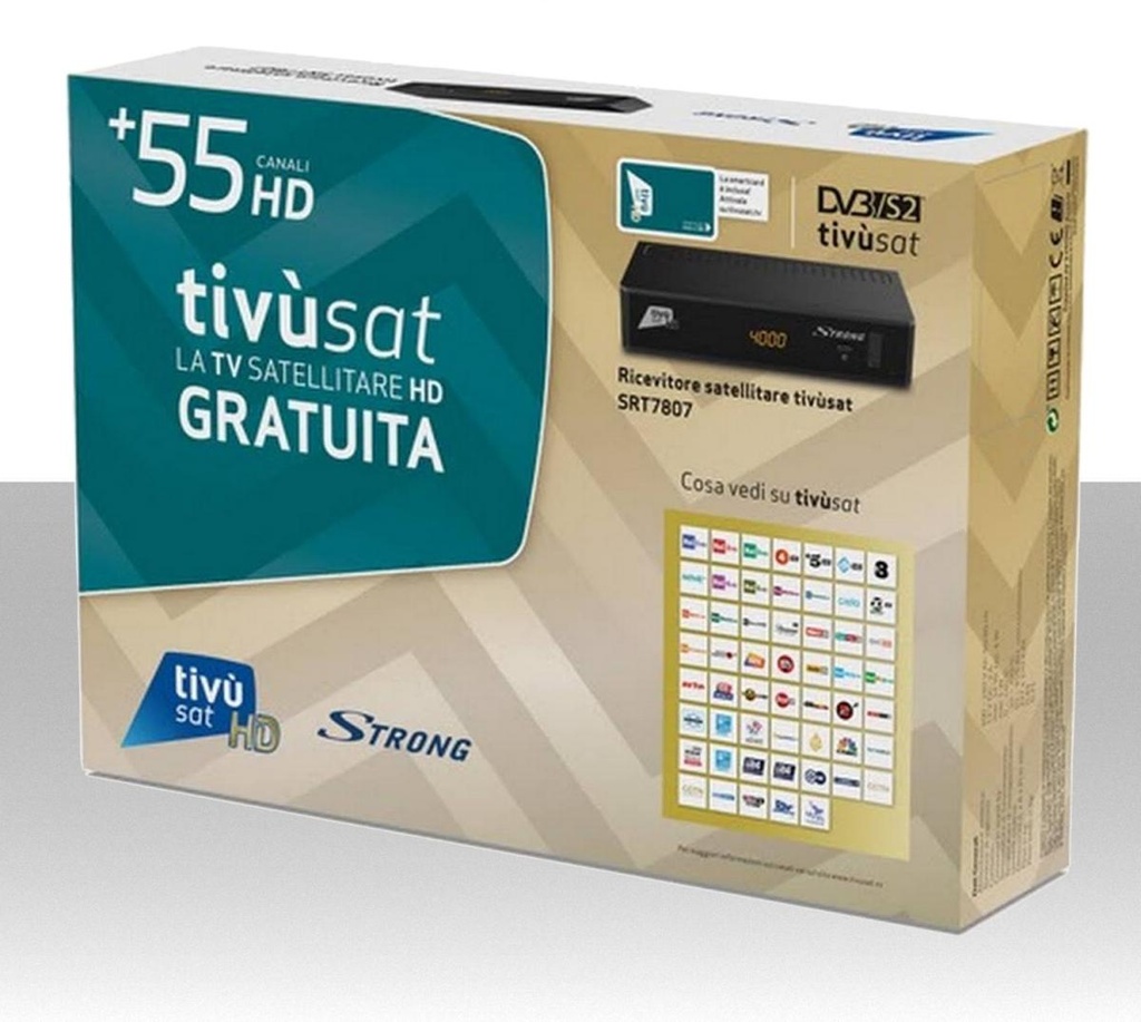 Decoder tivusat HD con scheda inclusa Strong7807 compatibile DAZN
