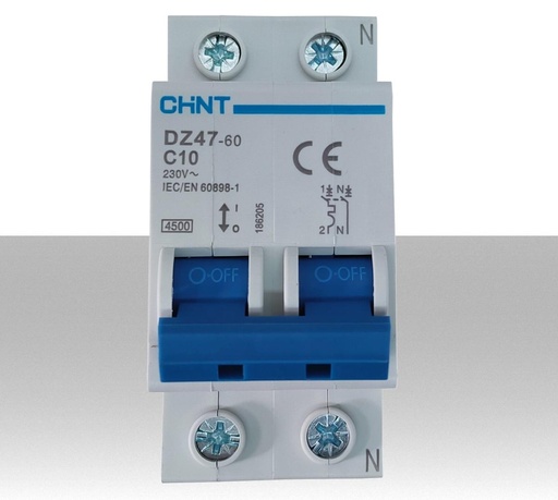 Interruttore magnetotermico 10A due moduli CHINT 
