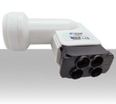Lnb 4 uscite QUAD universale indipendenti illuminatore per parabola satellitare offset universale  MITAN SLC02