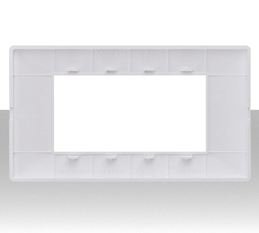 Placca 4 moduli vimar bianco Plana 14654.01