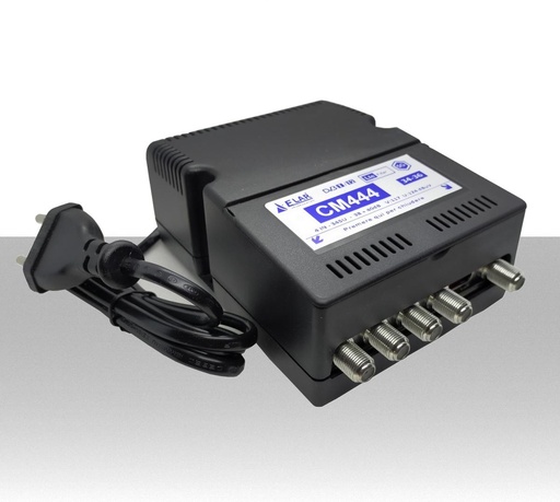 Centralino antenna TV da interno 4 ingressi BIII-IV-V-UHF (34/36) 40dB serie Elar CM444