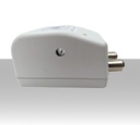Amplificatore di linea antenna tv 22dB regolabile da interno autoalimentato larga banda 