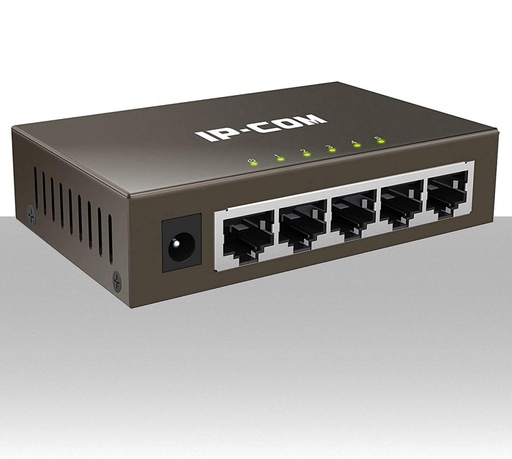 Switch Ethernet 5 porte Gigabit Lan in metallo modello Desktop IP-COM