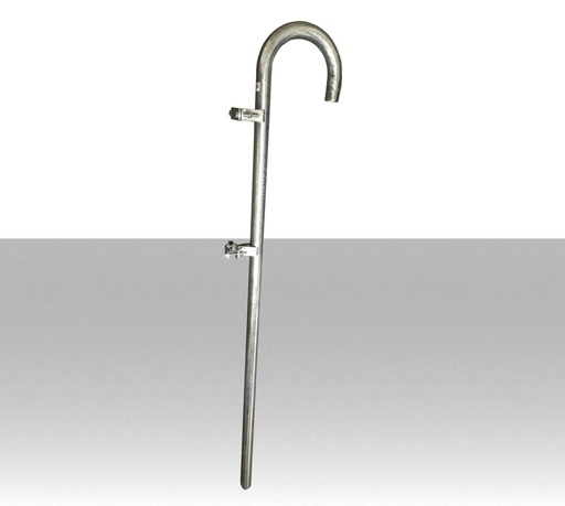 Palo sottotetto con curva 2 metri spessore 2mm diametro 50mm per antenna TV 