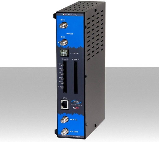Transmodulatore GDS serie GTE-SX a 2 ingressi SAT multistream 2 slot FlexCAM