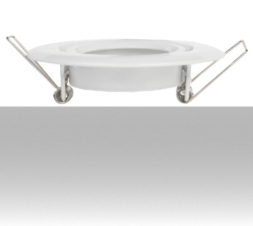 Portafaretto orientabile rotondo Color bianco per lampadine GU10 MR16