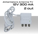Alimentatore retro TV da 300mA 12V tipo switching a 2 uscite