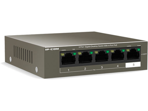 Switch 5 porte Gigabit di cui 4 porte POE IP-COM