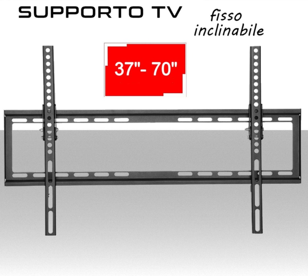 Supporto TV fisso a muro universale inclinabile per tv piatte da 37"a 70"pollici vesa compatibile